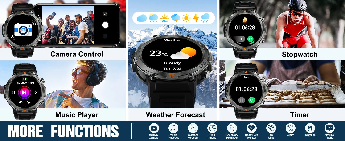 EIGIIS KE3 Smart Watch Bluetooth Call Waterproof Health Monitor - Smarsty