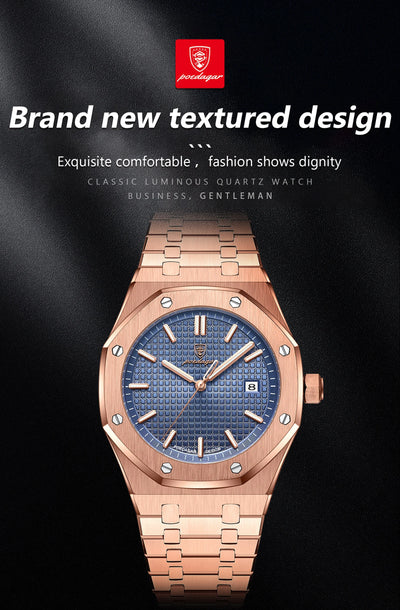 Luxury Waterproof Quartz Wristwatch for Men - Smarsty