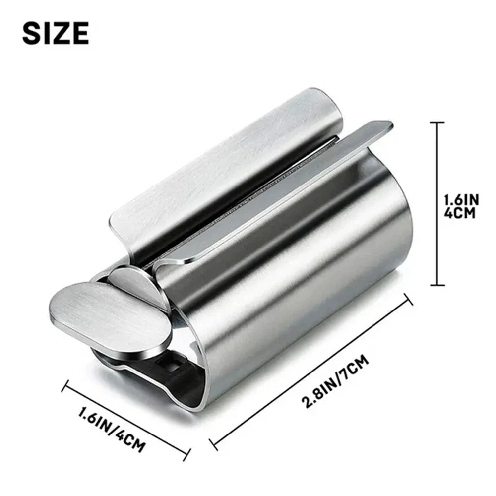 Bathroom Accessories Toothpaste Squeezer Tube Roller Stainless Steel Wringer Roller Rotate Dispenser for Ointments Cosmetics - Smarsty