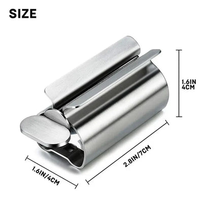 Bathroom Accessories Toothpaste Squeezer Tube Roller Stainless Steel Wringer Roller Rotate Dispenser for Ointments Cosmetics - Smarsty