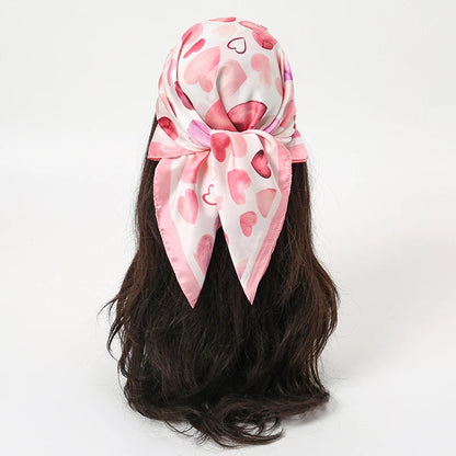 Luxury Silk Satin Headscarf for Women with Plaid Print - Smarsty