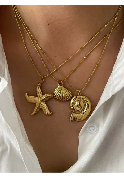 Minimalist Starfish Pendant Necklace for Beach Parties - Smarsty