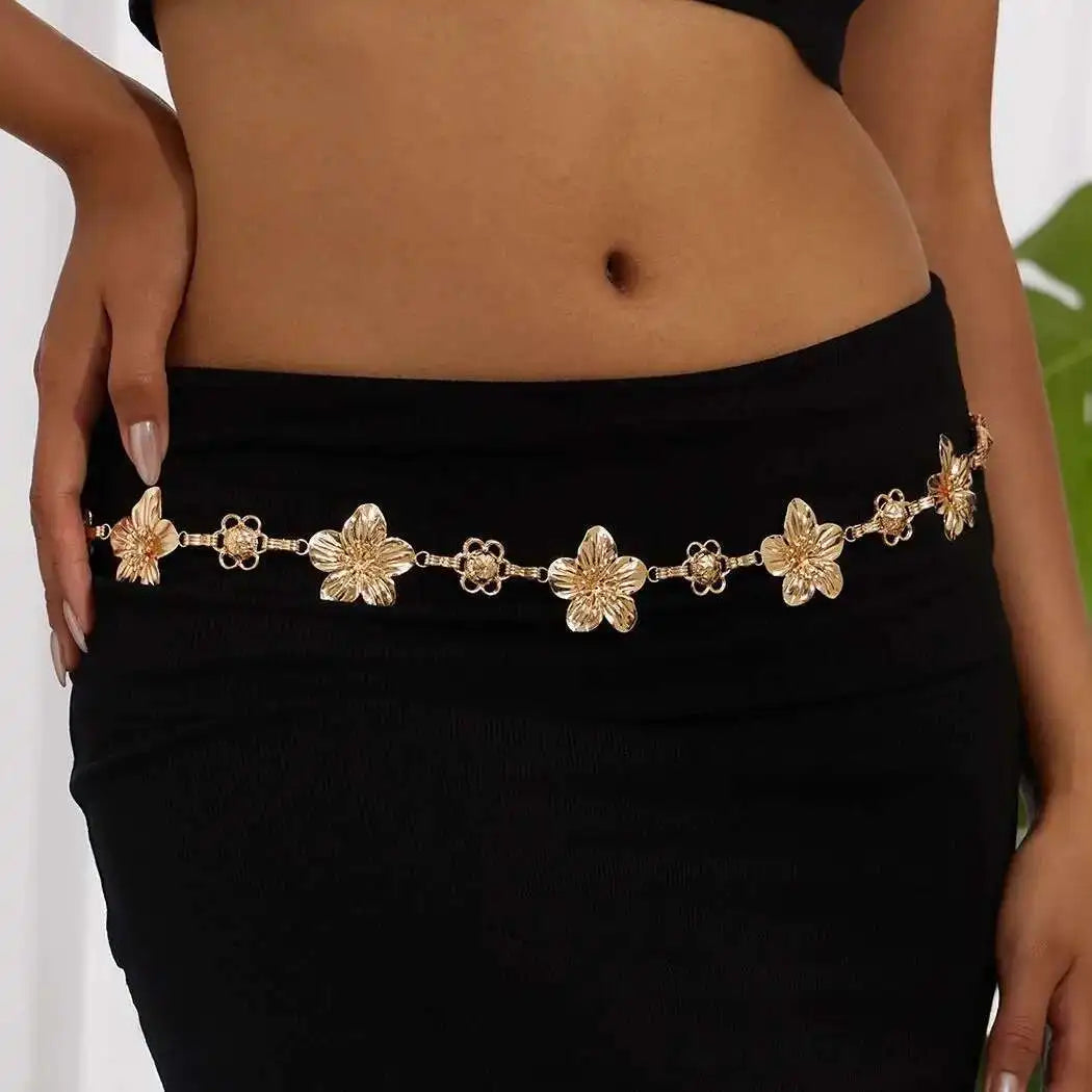 Ingemark Sexy Metal Flower Belly Chain for Women - Smarsty
