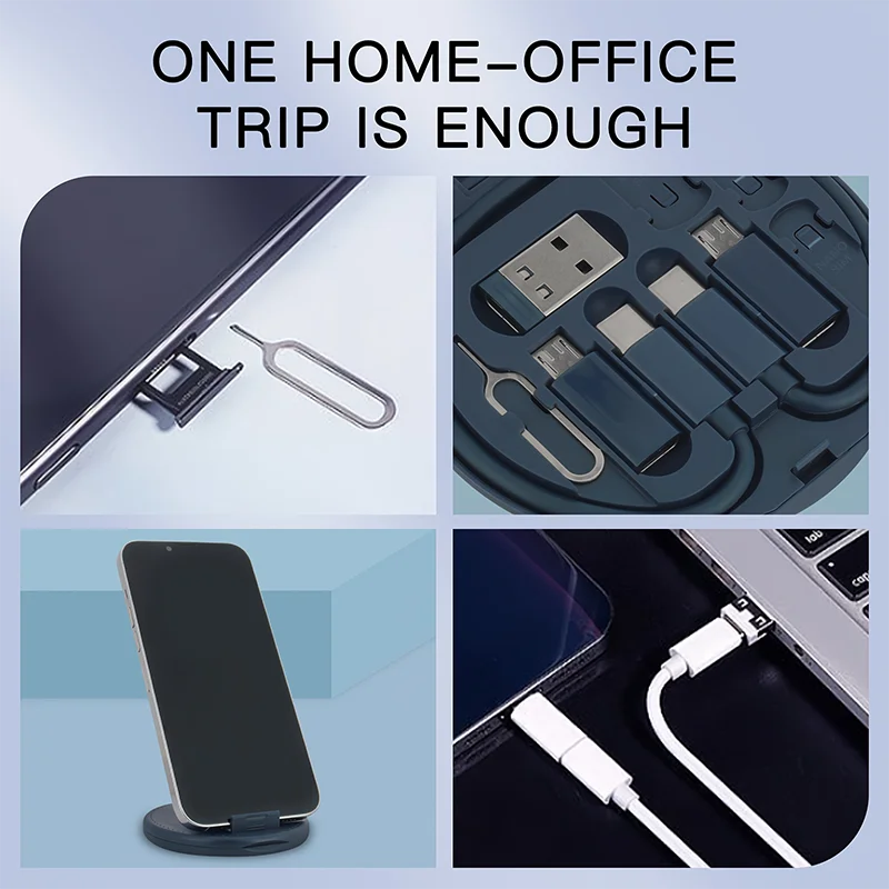 Multi USB Type C to C 60W Charging Adapter Cable Kit USB C to Lighting Conversion Set USB A & Type C to Micro/Type C/Lighting - Smarsty