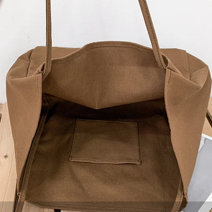 Large Capacity Canvas Shopper Tote Reusable For Women - Smarsty