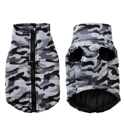 Waterproof Winter Dog Coat with Camouflage Print - Smarsty