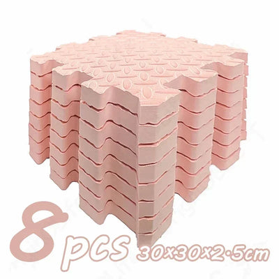 8Pcs/2.5cm Thick Nonslip Baby Crawling Play Mat Soundproof Puzzle Gym Mat for Children's Room and Eco-Friendly Puzzle Mat by Smarsty