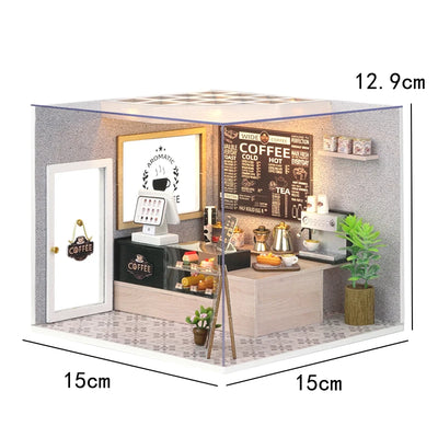 DIY Wooden Miniature Doll House Model Building Kits Small House Toy With Furniture For Children Gift Wooden Crafts Dollhouse by Smarsty