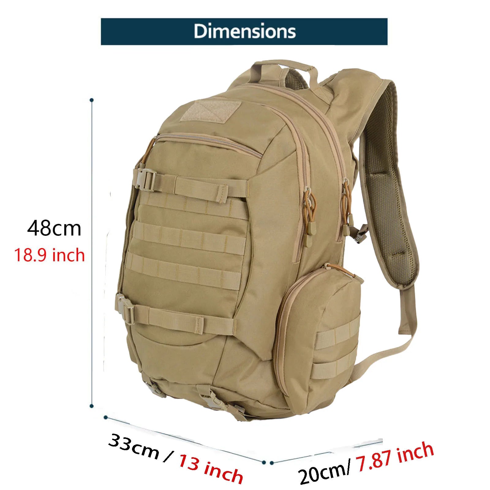 45L Waterproof Fishing Hunting Backpack Outdoor Rucksacks Tactical Sports Camping Hiking Trekking Bags - Smarsty