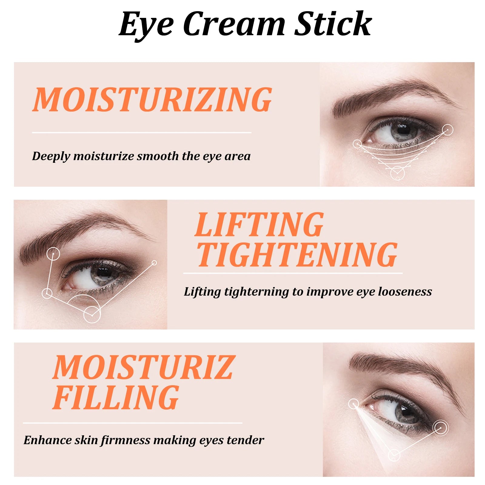 Snail Eye Cream Stick for Dark Circles and Puffiness - Smarsty
