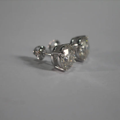 Moissanite Studs 0.5 To 2Ct Sterling Silver Screw Back - Smarsty