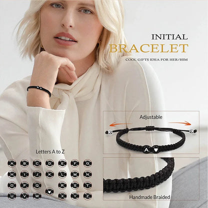 Handmade Adjustable Heart Initial Bracelets for Friendship - Smarsty