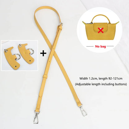 1 Set Bag Strap For Longchamp Mini Punch-free Genuine Leather Shoulder Strap Set Transformation Crossbody Strap Bag Accessories
