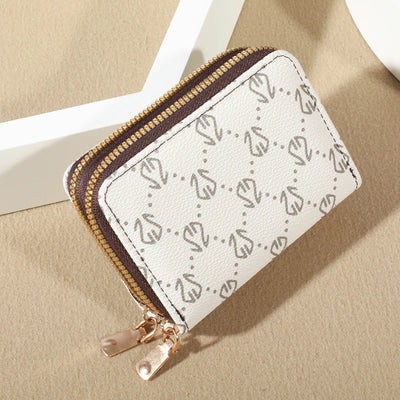 Chic Vintage Zippered Card Holder Wallet for Women - Secure Multi-Card Slots, Fashionable Faux Leather with Coin PurseLuxurious - Smarsty