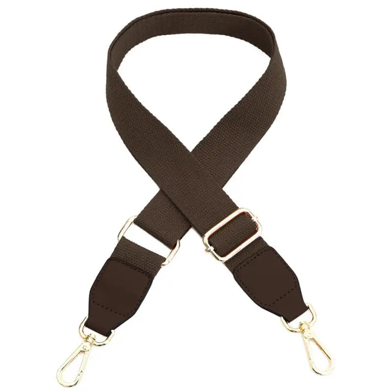 Wide Shoulder Straps Solid Color Cotton Webbing Pu Leather Adjustable Shoulder Messenger Bag Strap Accessory Supplies