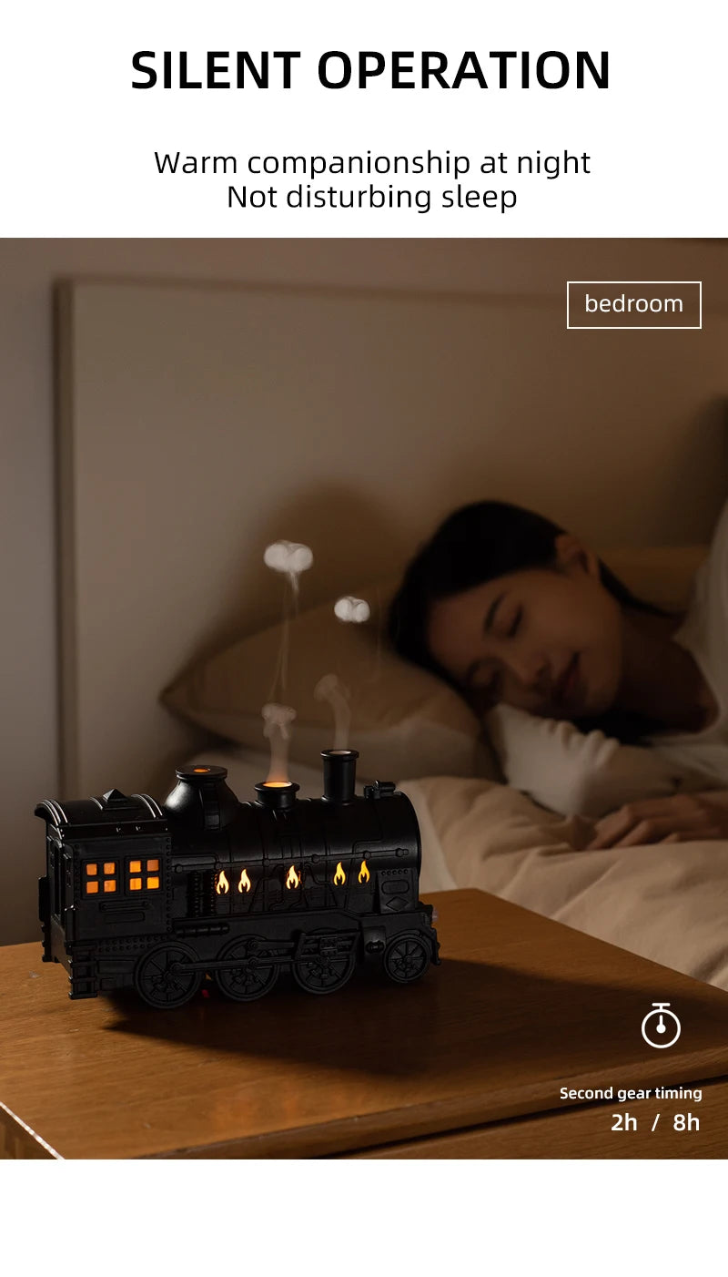 Ship Train Shape Ultrasonic Humidifier With Colorful Lights - Smarsty
