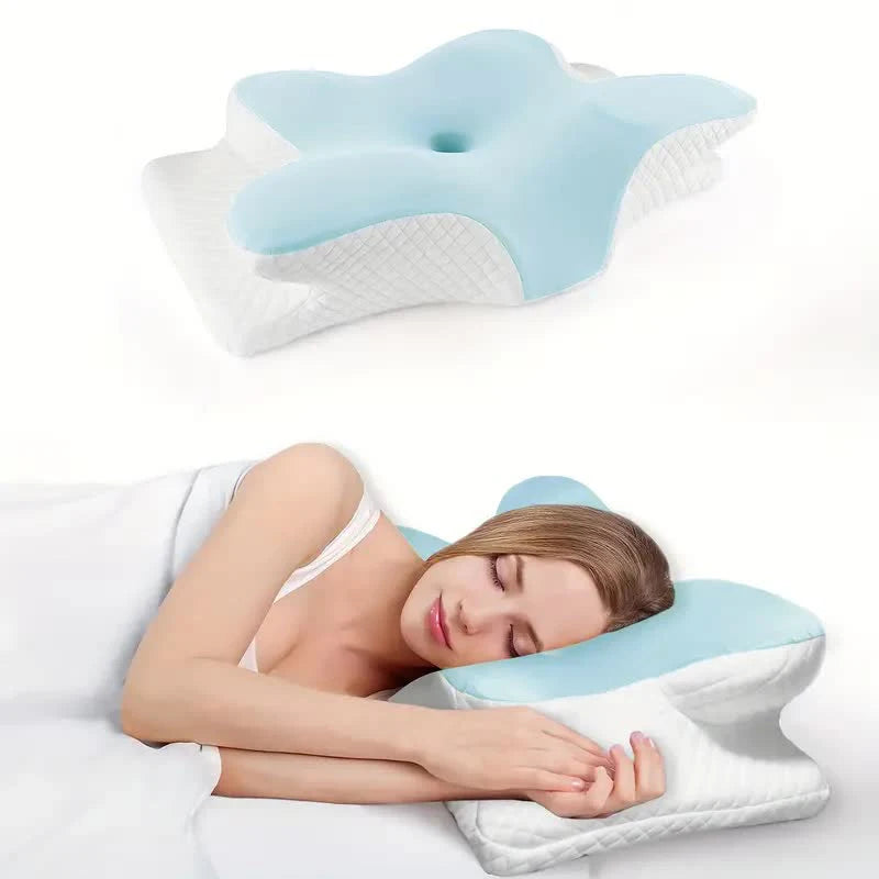 Butterfly Shaped Memory Foam Neck Pillow for Pain Relief - Smarsty