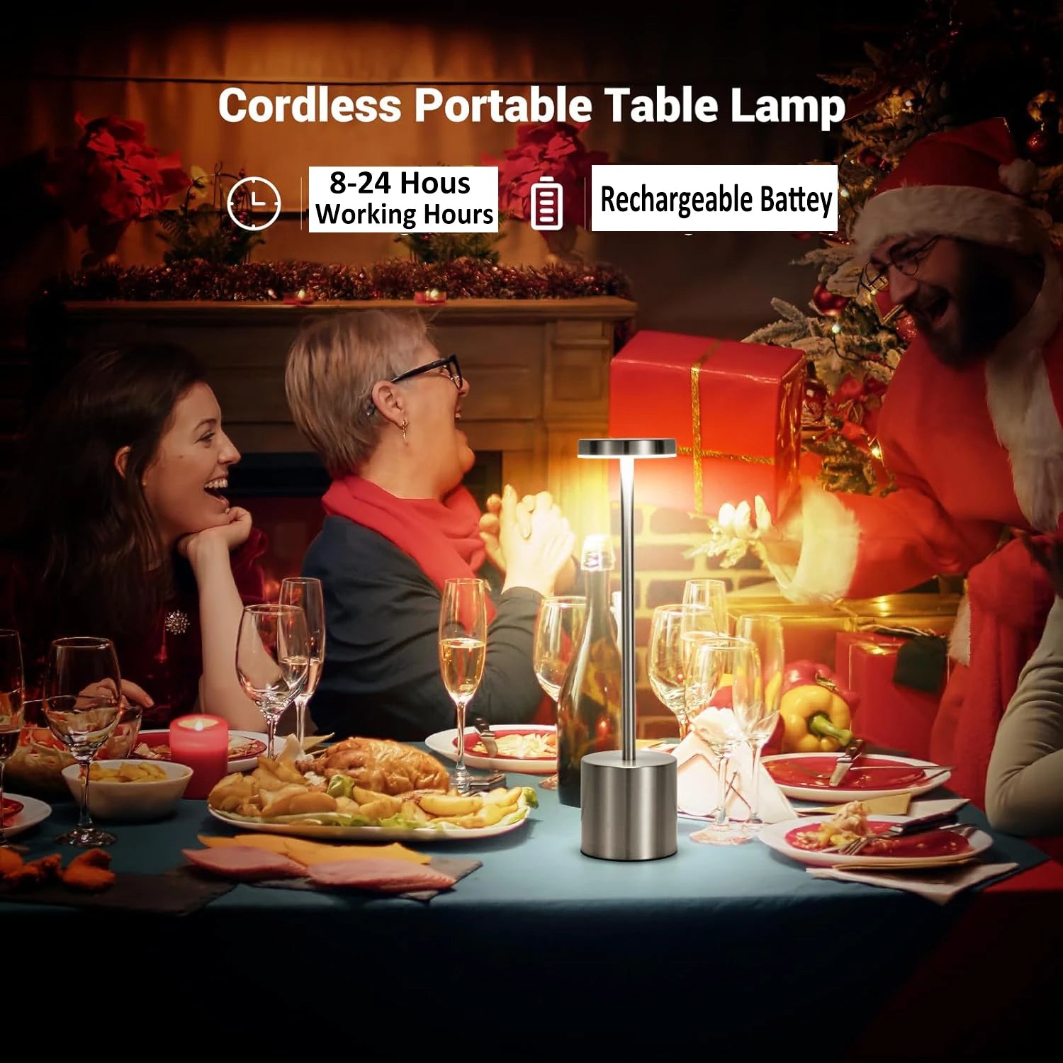 USB Rechargeable LED Night Light Touch Table Lamp - Smarsty