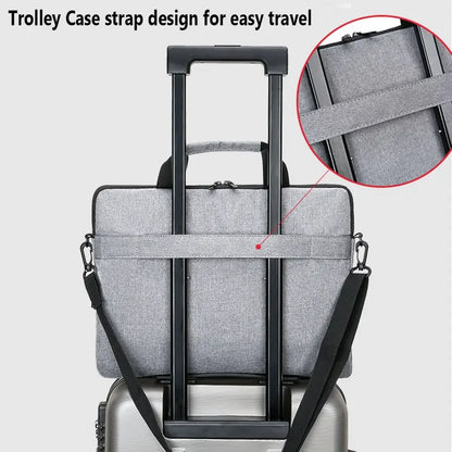 Zippered Laptop Sleeve Case With Shoulder Bag 14 Inch