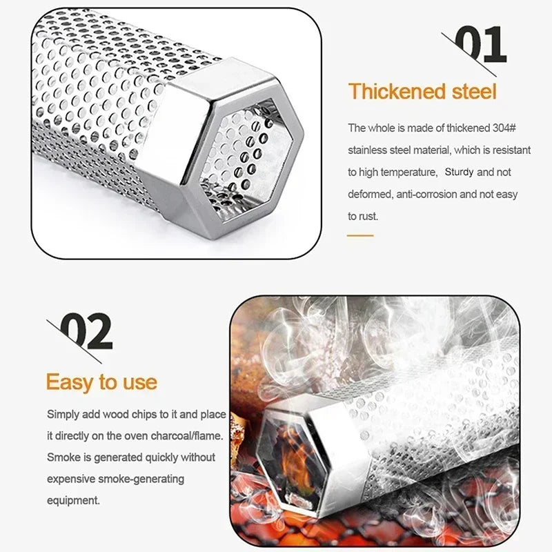Stainless Steel Pellet Smoker Tube for BBQ Cooking - Smarsty