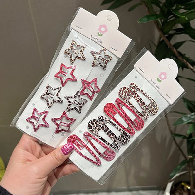 Leopard Print Hair Clips Set for Women - Smarsty