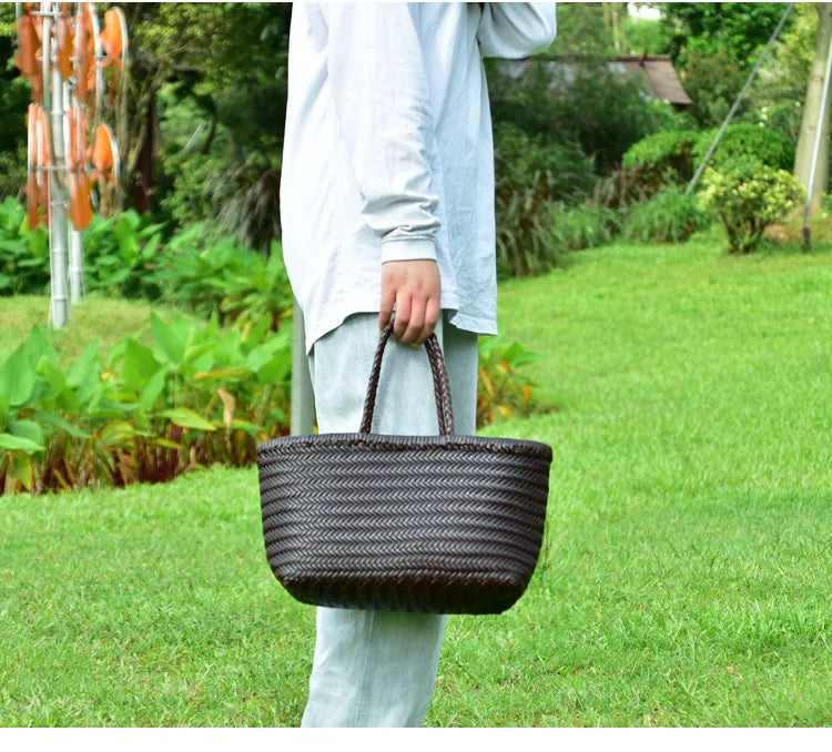 Genuine Leather Tote Bag For Women With Crossbody Strap - Smarsty
