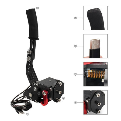 USB Handbrake SIM For G25/27/29 T300 T500 PC Racing Games Fanatecosw Dirt Rally Hand Brake System Red Black Blue HB-1009 - Smarsty