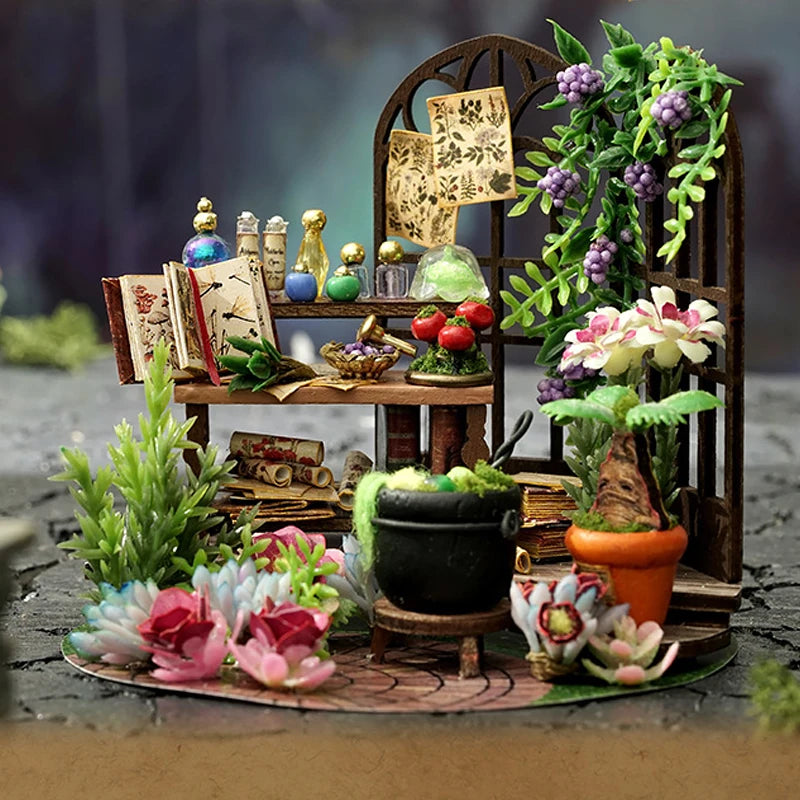 Mini DIY Kit For Doll House Making And Assembling Room Models Toys Home And Bedroom Decorations With Furniture Wooden Crafts by Smarsty