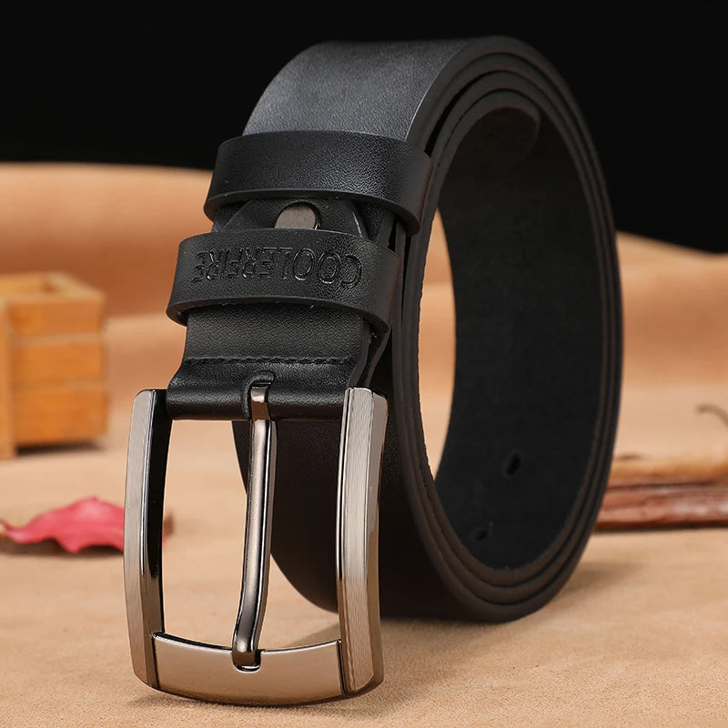 Men Genuine Leather Belt Luxury Cowskin Strap - Smarsty