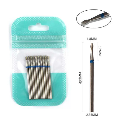 10 Piece Diamond Nail Drill Bit Set for Perfect Manicures - Smarsty