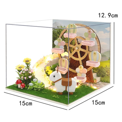 DIY Wooden Miniature Doll House Model Building Kits Small House Toy With Furniture For Children Gift Wooden Crafts Dollhouse by Smarsty