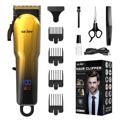 Sejoy Electric Hair Trimmer Cordless Professional Rechargeable Shaver Hair Cutting Machine for Men Hair Clipper Barber Shop