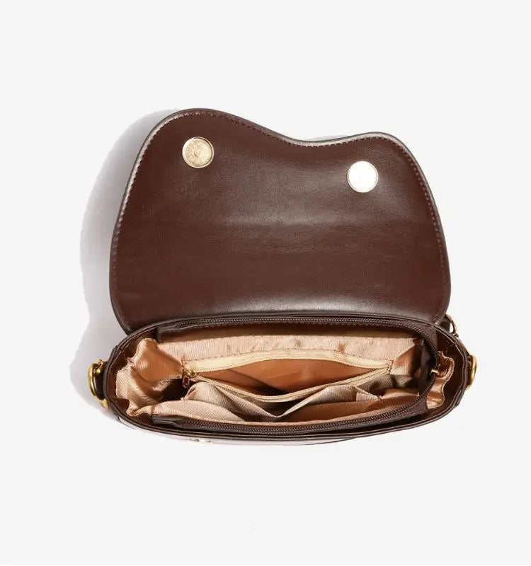 Small Leather Saddle Bag For Women Crossbody Vintage Style - Smarsty