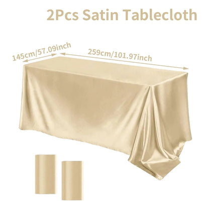Satin Rectangle Tablecloth for Elegant Wedding Decor - Smarsty