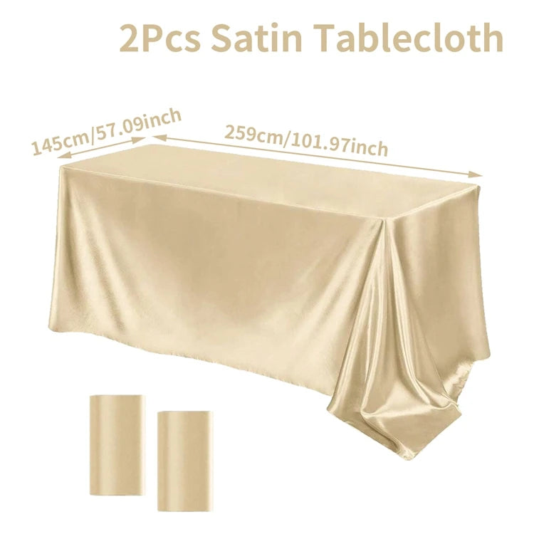 Satin Rectangle Tablecloth for Elegant Wedding Decor - Smarsty