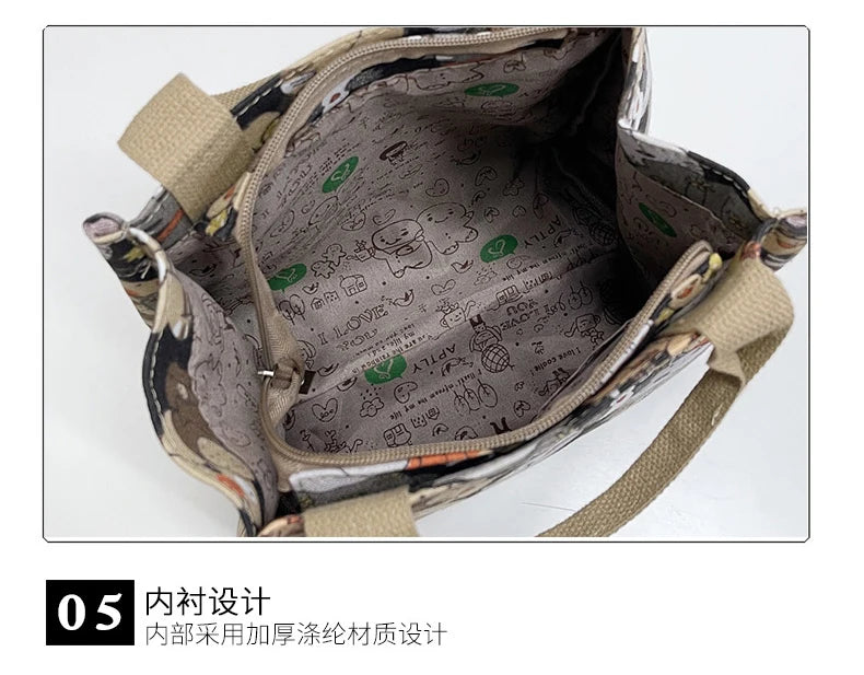 Chic Cat Pattern Top Handle Bag For Women Everyday Use - Smarsty
