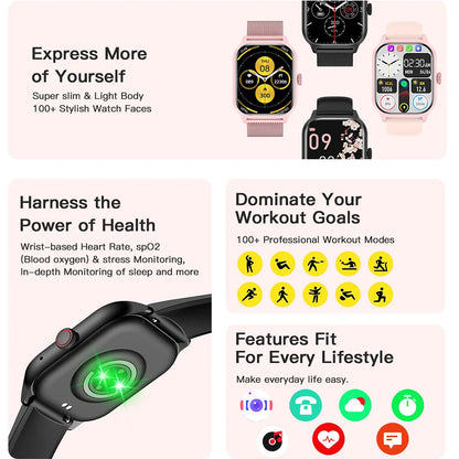 LEMFO LT10 Smart Watch Bluetooth Fitness Tracker 2024 - Smarsty