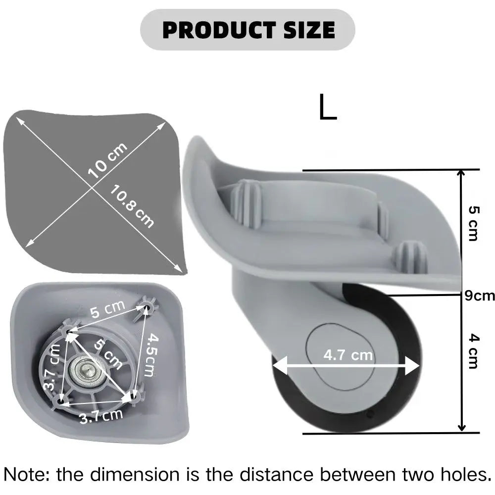2Pcs Suitcase Wheels Luggage Spinner Caster Silent  Luggage Wheels Replacement Wheels Customs Box Trolley Accessories Hot