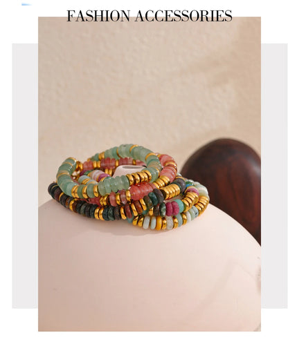 Colorful Natural Stone Beads Waterproof Bracelet for Women - Smarsty