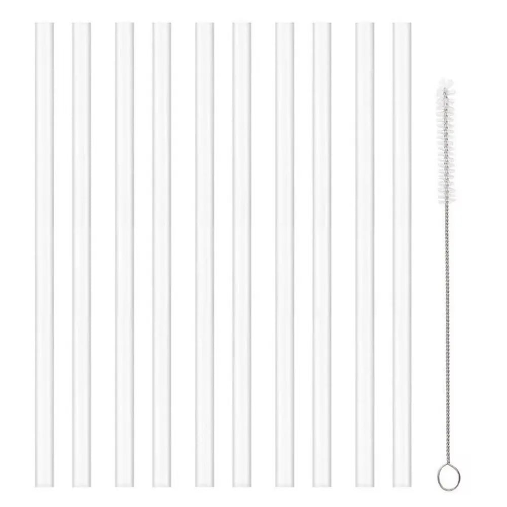 Reusable Straw with Cleaning Brush Plastic Replacement Straw Compatible with Stanley 40 oz 30 oz Cup Tumbler - Smarsty