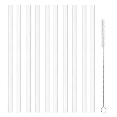Reusable Straw with Cleaning Brush Plastic Replacement Straw Compatible with Stanley 40 oz 30 oz Cup Tumbler - Smarsty