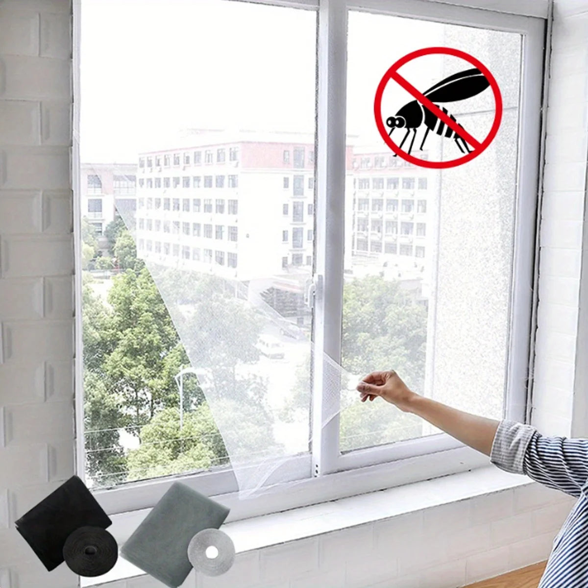 DIY Self-Adhesive Mosquito Window Screen for Indoor Use - Smarsty