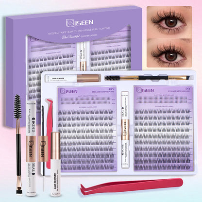ISEEN DIY Eyelash Extension Kit with Bond and Tweezers - Smarsty