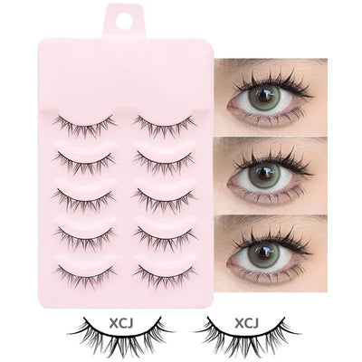 DINGSEN 5 Pairs Soft Natural Long False Eyelashes - Smarsty