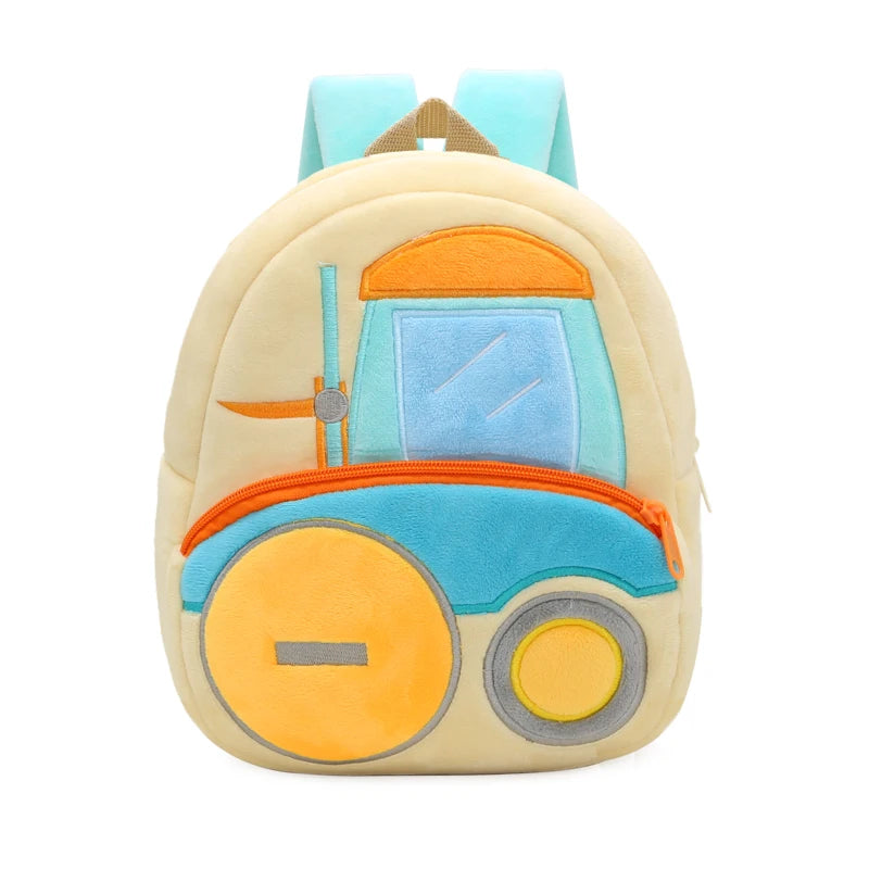 Plush Excavator Kids Backpack For Small School Bags - Smarsty