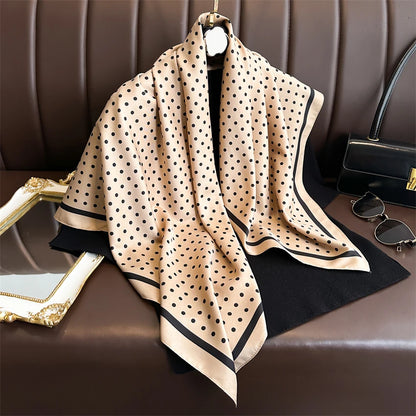 Silk Square Hair Scarf Sunscreen Beach Wrap - Smarsty