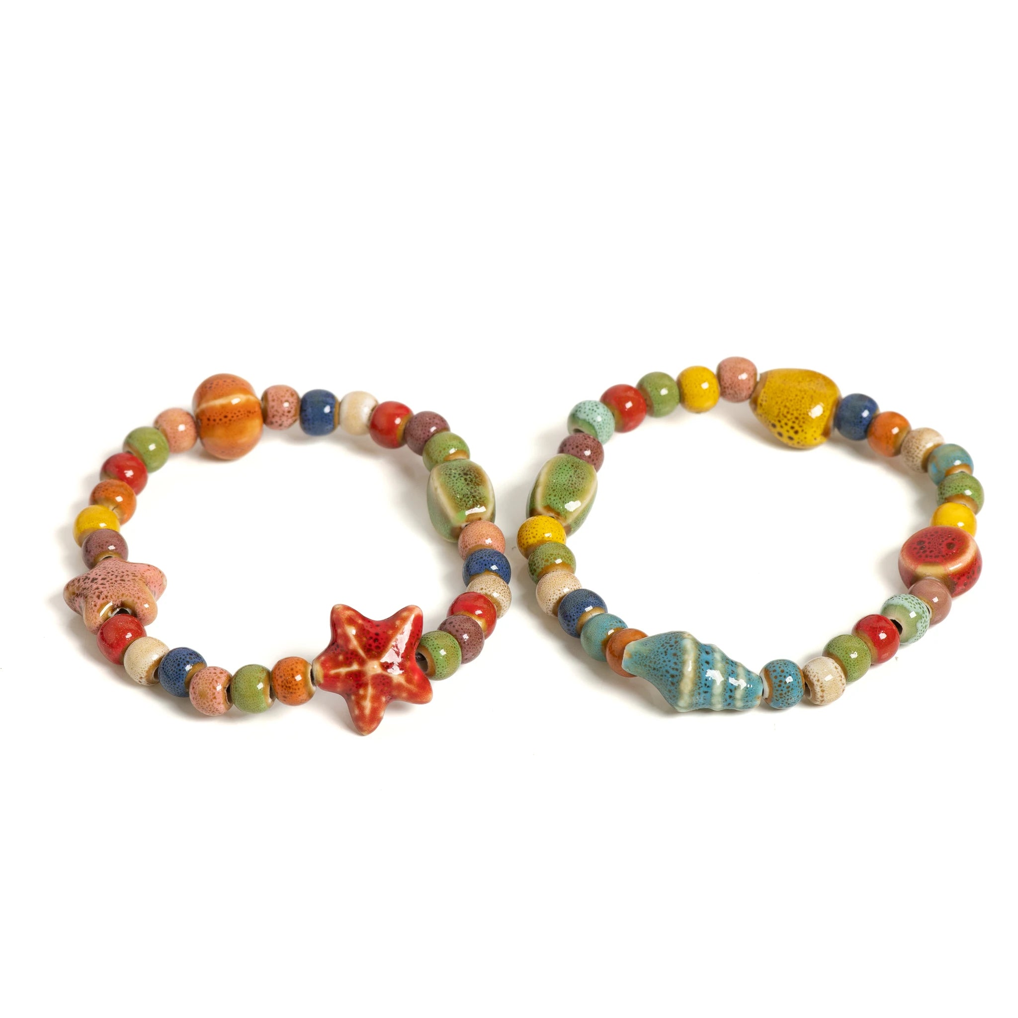 Handmade Colorful Ceramic Beaded Bracelet for Women - Smarsty