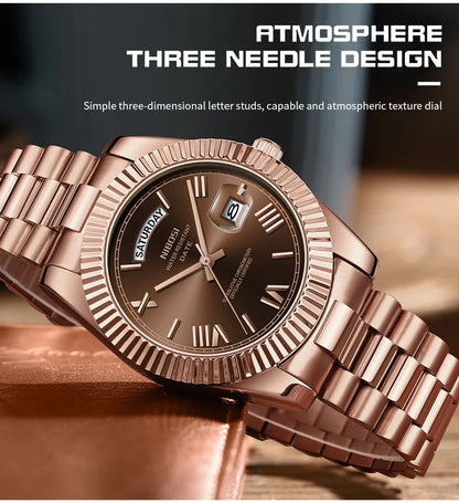 NIBOSI Luxury Stainless Steel Quartz Watch for Men - Smarsty