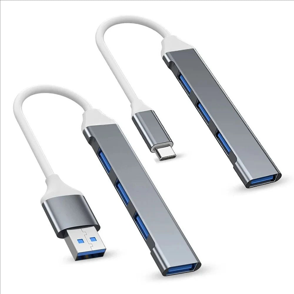 USB Type C Hub 4 Port Aluminum Alloy Multiport Adapter