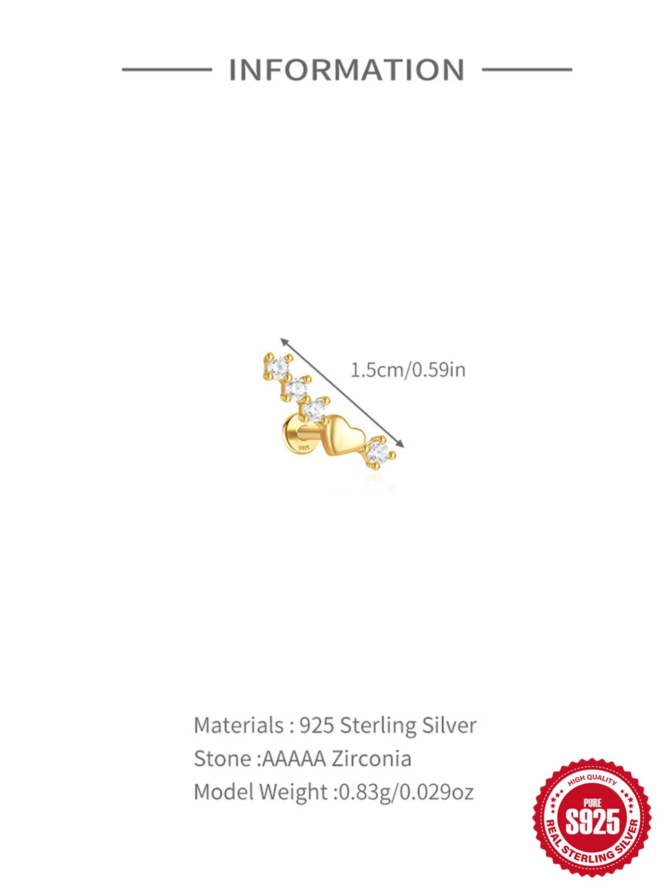 925 Sterling Silver Lotus Tassel Zircon Stud Earrings - Smarsty